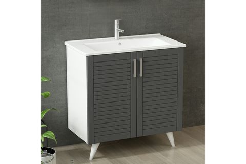 VERA BANYO DOLABI ALT 100CM AY2K ETJ BEYAZ ANTRASİT
