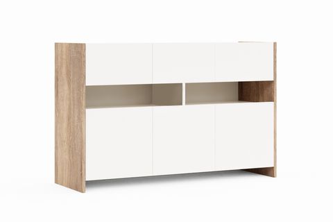 FURMET MODÜLER CORA ŞİFONYER, BEYAZ, 3 ÇEKMECELİ 3 KAPAKLI