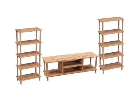 İNTERGO TV ÜNİTESİ 2 KİTAPLIKLI, ÇAM