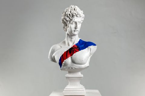 DAVID SPIDER MAN POP ART DEKORATİF ROMA YUNAN HEYKELLERİ