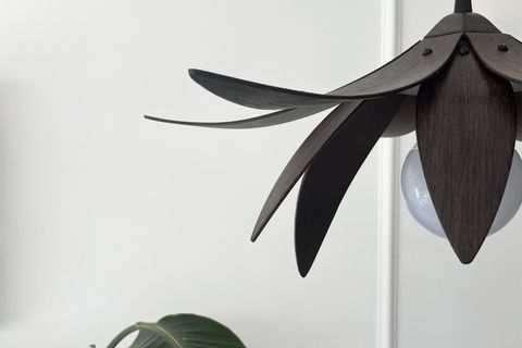 LOTUS AHŞAP MODERN VE MİNİMAL TASARIM AVİZE, CEVİZ