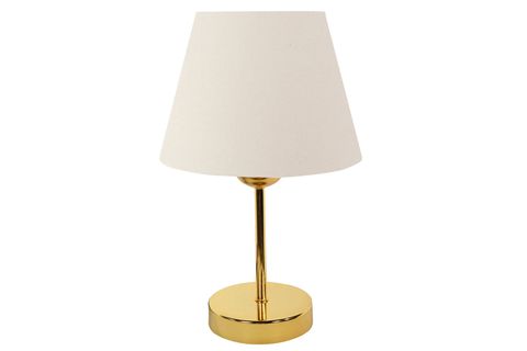 EVLİGHT METAL AYAKLI İKİLİ ABAJUR, GOLD KREM