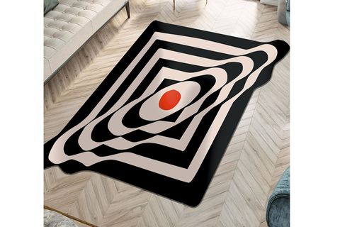 MİNİMALİST HEDEF ASİMETRİK DOKUMA TABAN HALI, 389 YNG, 60X120 CM