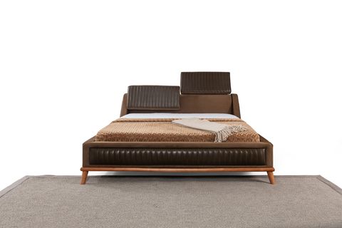 LOFT BAŞLIK MEKANİZMALI SOFTY AHŞAP KASA ÇİFT KİŞİLİK KARYOLA, 160X200