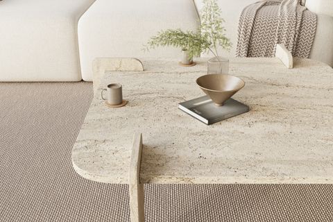 AFROLLİ DEKORATİF MERMER DESEN ORTA SEHPA, TRAVERTEN