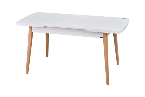 AVANOS AHŞAP AYAK AÇILIR KAPANIR MDF MUTFAK MASASI, 70X120+30 CM, BEYAZ NATUREL