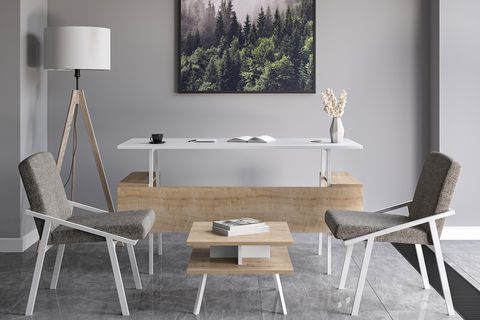 LAGOMOOD İRONY MAXİ MASA TAKIMI, MEŞE BEYAZ