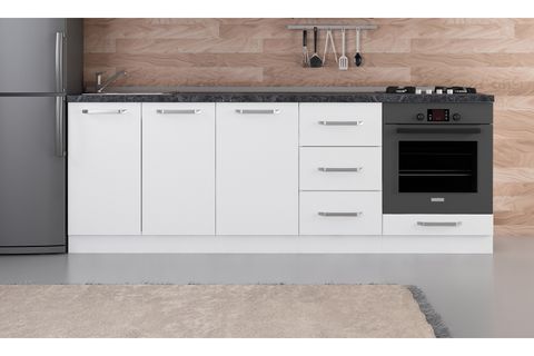 MİNAR 230 CM MUTFAK DOLABI BEYAZ 230-B6-ALT MODÜL