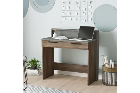 YURUDESIGN NEW HOME ÇALIŞMA MASASI, GRİ KAHVERENGİ