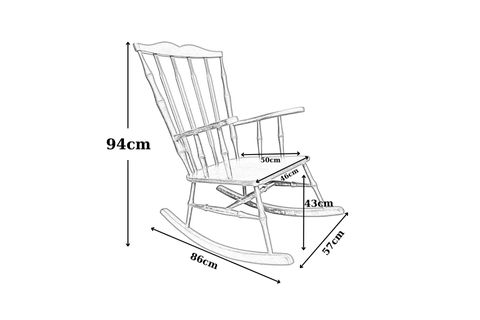ASEDİA TEKSAS SALLANAN SANDALYE, YEŞİL RETRO , BEYAZ AYAK