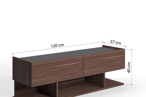 RUUM STORE BY DOĞTAŞ BROS KAPAKLI BÖLMELİ TV ÜNİTESİ CEVİZ