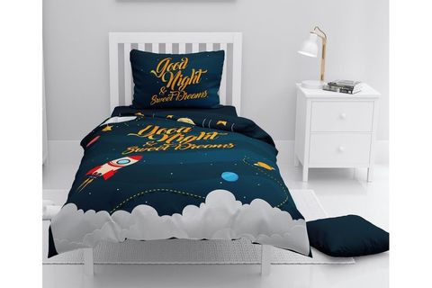 MONOHOME PLANET 3D PAMUK SATEN ÇOCUK NEVRESİM TAKIMI