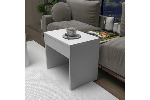 ARNETTİ SARTOS ZİGONLU ORTA SEHPA, BEYAZ