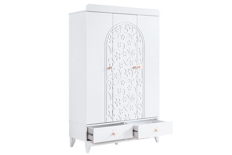GARDEN 3 KAPAKLI 2 ÇEKMECELİ DOLAP, BEYAZ