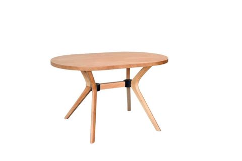 VİSTA OVAL NATURAL AHŞAP MASA TAKIMI, 80X130 CM