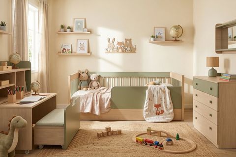 OLİV ÇALIŞMA MASASI, AÇILIR PUFLU