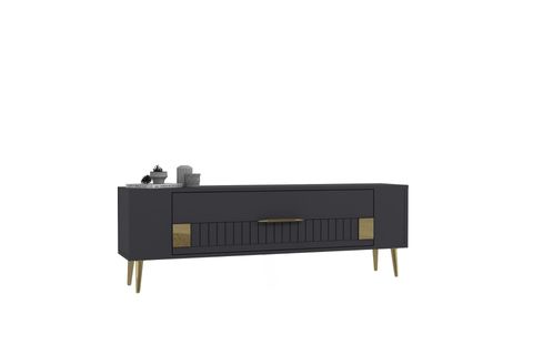 RETROLP TV SEHPASI, 4CT, ANTRASİT ALTIN