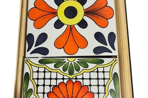 COLORS EL YAPIMI MASİF AHŞAP AYNA