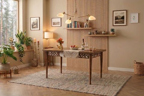 ARMİN MASA MERİDA SANDALYE, KİREMİT CEVİZ, 130X80