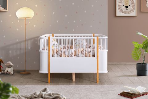 BELLA SALLANABİLİR BÜYÜYEN BEŞİK, BEYAZ, CEVİZ AYAK, 90X121