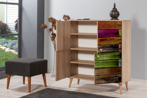 MULTİKABİN COLORS DOLAP AHŞAP AYAK