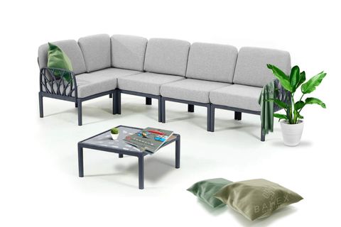 GARDA MODÜLER SOFA BAHÇE L KOLTUK TAKIMI, ANTRASİT
