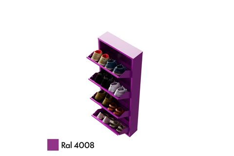 LİNEA METAL AYAKKABILIK, MÜRDÜM, 4 KAPAKLI