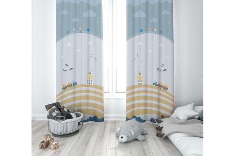 KARNAVAL NEŞELİ KÖY FON PERDE TEK KANAT 140X260