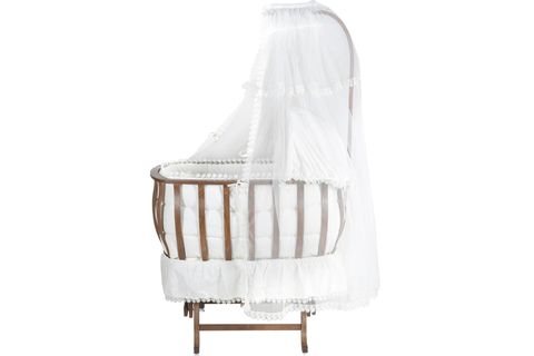 OTANTİK LÜKS SALLANIR SEPET BEŞİK, KOYU CEVİZ, 60X90