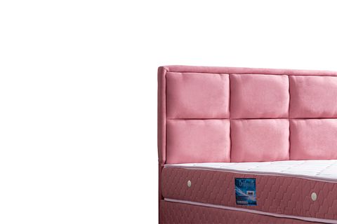 GRAND NEW BAZA BAŞLIK VE ORTHOSOFT YATAK SETİ, PEMBE, 180X200
