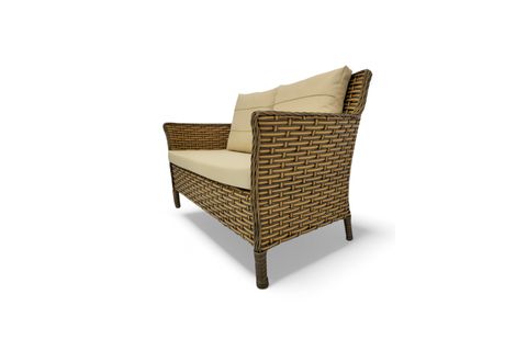 LENTA RATTAN İKİLİ BAHÇE MOBİLYASI, KAHVERENGİ