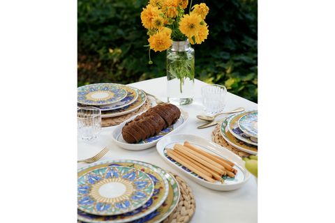 THE MİA LİMONCELLO OVAL SERVİS TABAĞI 2Lİ SET GRİ 29 CM