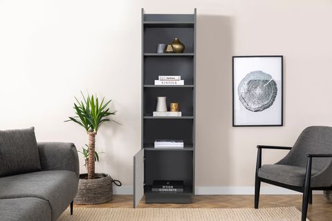 HENRY KİTAPLIKLI DOLAPLI TV SEHPASI, ANTRASİT