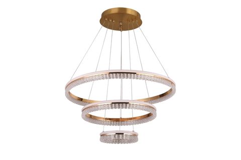 MİLAN ÜÇLÜ LED SARKIT AVİZE, GOLD