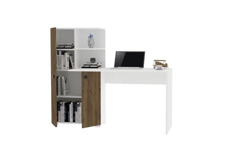 DESK İKİ KAPAKLI ÇALIŞMA MASASI, CEVİZ BEYAZ