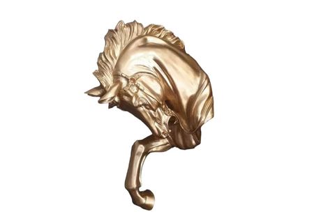 ŞAHLANMIŞ AT DUVAR BÜSTÜ, GOLD