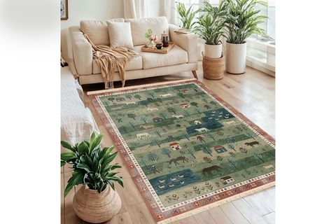 MİNİMAL BASKILI DOKUMA TABAN HALI, 165 YNG, 100X150 CM