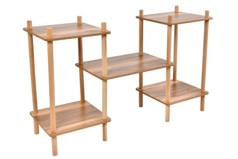 PRADO AHŞAP DEKORATİF ÇİÇEKLİK ÇİÇEK SEHPASI, CEVİZ, NO 3