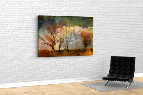 TABLO360 YAĞLIBOYA GÖRÜNÜMLÜ AĞAÇLAR KANVAS TABLO 80X120