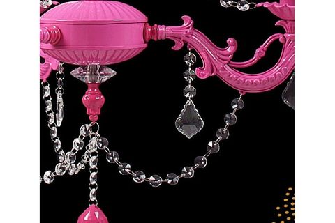 DOLCE VİTA ÜÇLÜ BEYAZ ŞAPKALI AVİZE, FUŞYA
