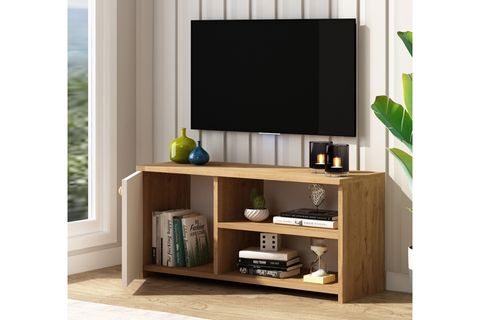 TİKA MEBRAN KAPAKLI TV ÜNİTESİ, SEPET BEYAZ