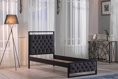 UNİMET MİTHRA METAL KARYOLA, SİYAH, 90X200