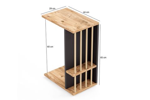 DİON TEKERLEKLİ YAN SEHPA, ÇAM