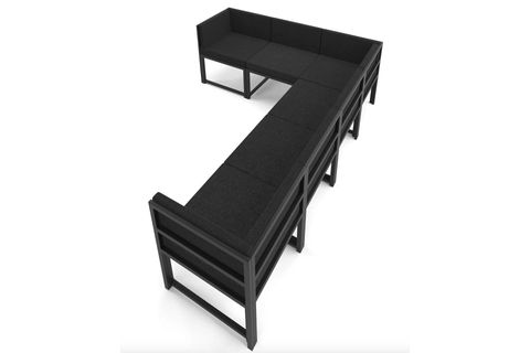GARDEN 6 KİŞİLİK BALKON BAHÇE MUTFAK KÖŞE TAKIMI, SİYAH