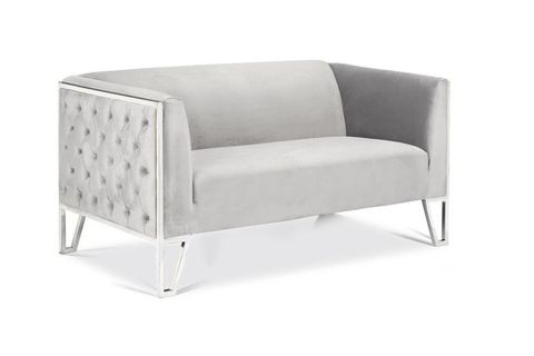 VERANDA İKİLİ LOVESEAT KOLTUK AÇIK GRİ KROM