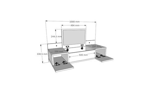 ZAKKUM RAFLI AYNALI DUVARA MONTE MAKYAJ MASASI, BEYAZ