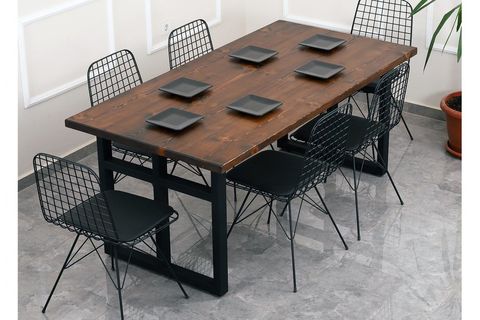 YURUDESİGN NATURE SERİSİ MASİF AHŞAP KÜTÜK YEMEK MASASI NT5-C-3