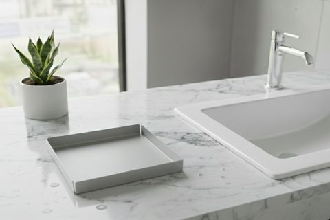 GALVANİZ METAL KARE BANYO TABLASI, AÇIK GRİ, 10102 CM