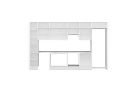 ALVİNKA 380X240 CM KLASİK MEBRAN MUTFAK DOLABI, MBB E80B40S60 1 MEBRAN ANTRASİT SUNTALAM
