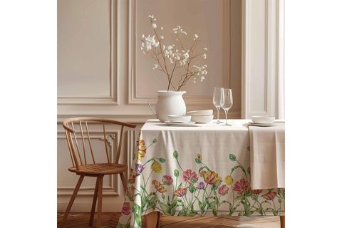 LALE FESTİVALİ PAMUK MASA ÖRTÜSÜ, 100X100 CM